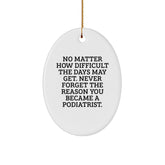 Funny Podiatrist Oval Ornament Gifts from Men to Women Coworkers Family for Christmas Unique Decorations - Image 1